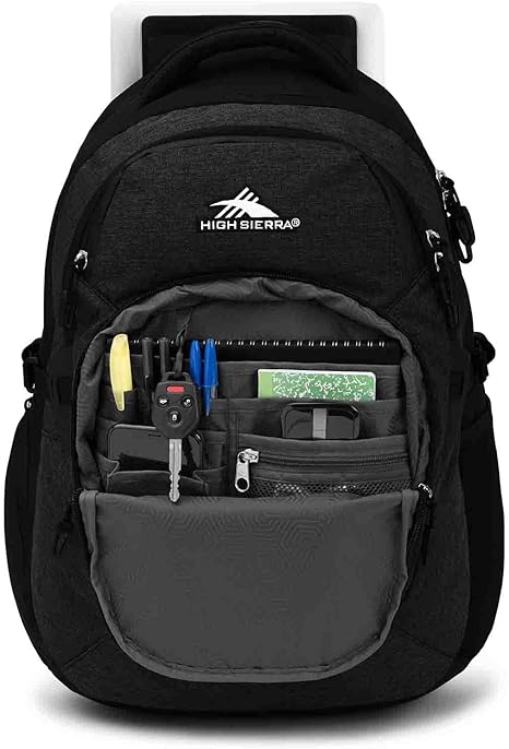 High Sierra Black color heavy load backpack