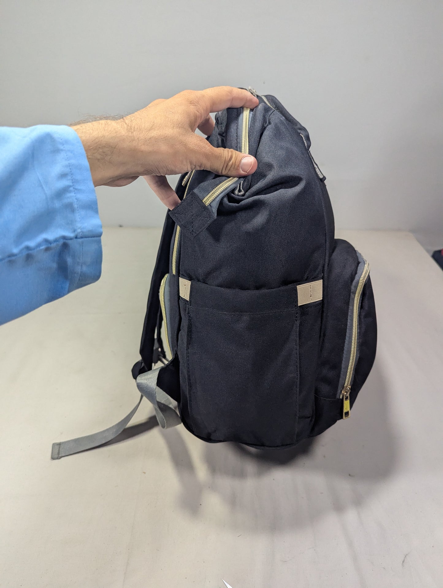 Baby diaper backpack in black color U25