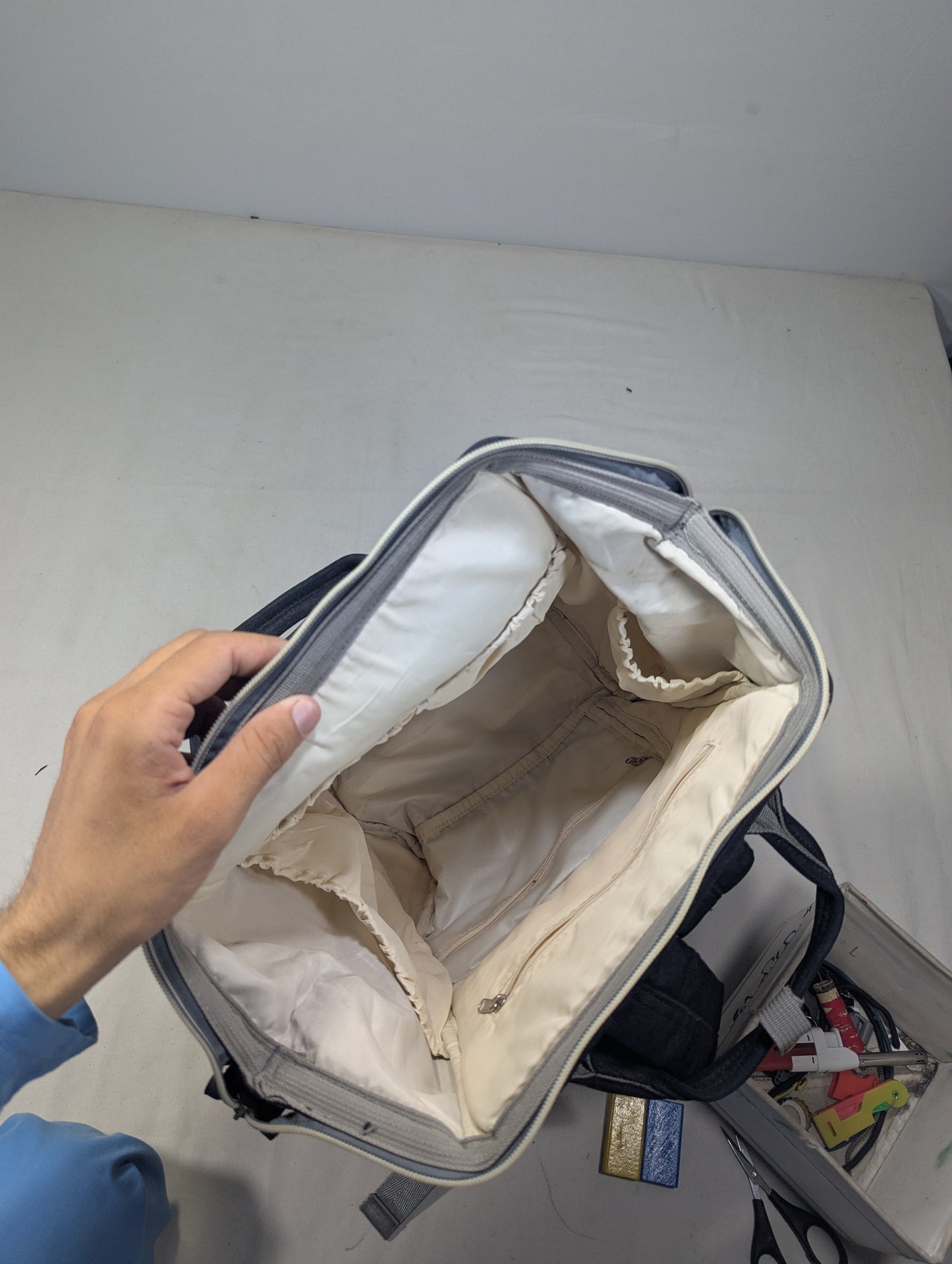 Baby diaper backpack in black color U25