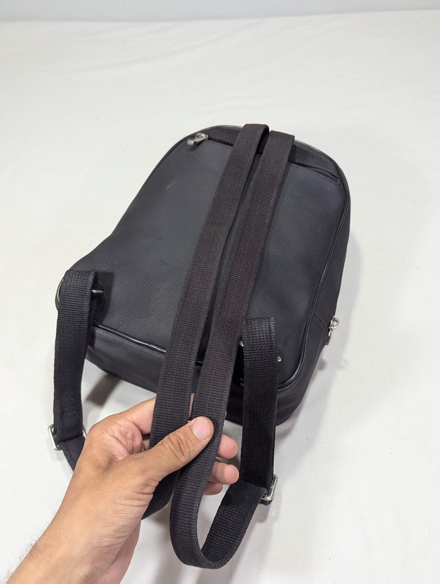 Lacoste black color branded Backpack Ab3