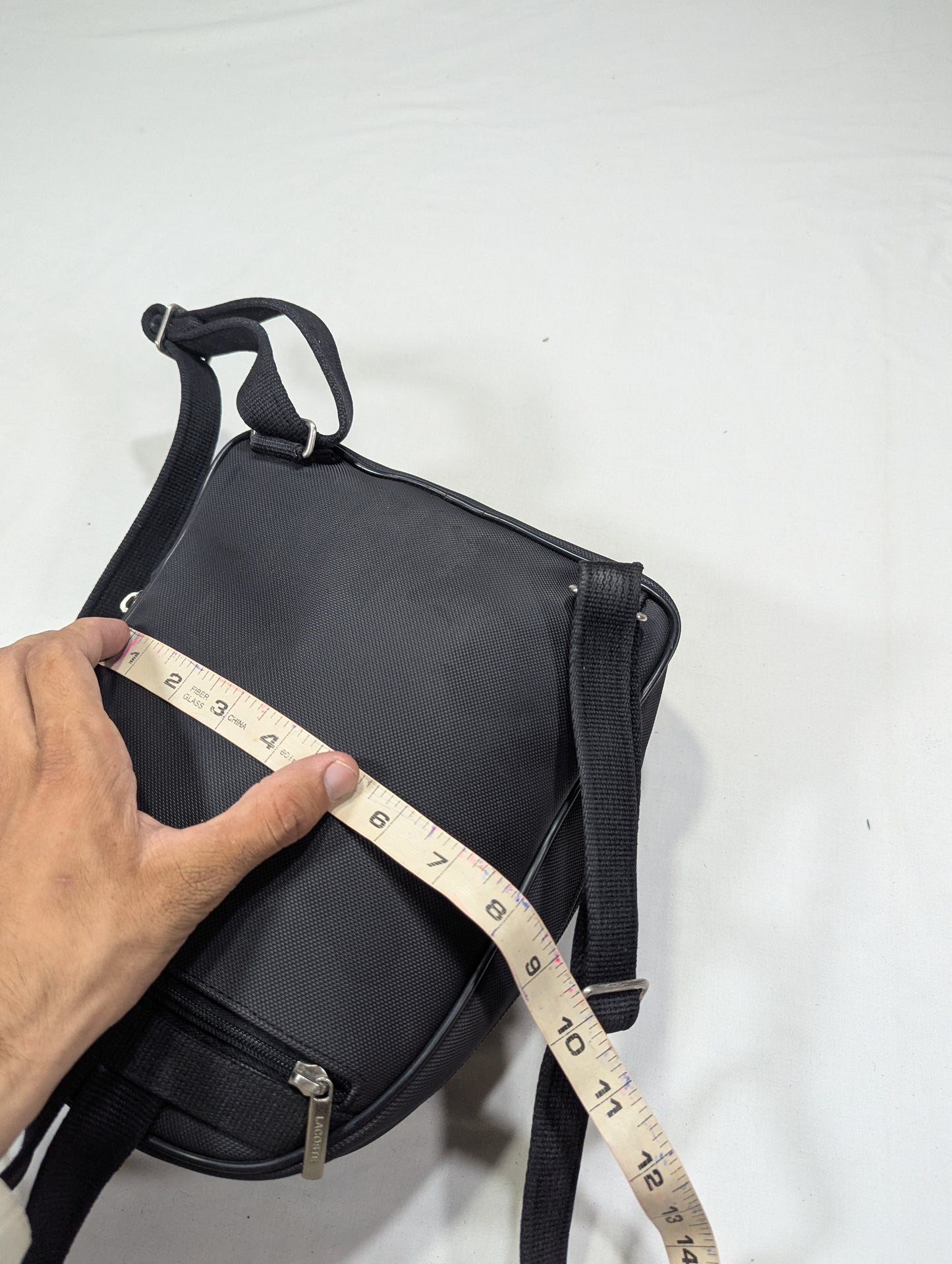 Lacoste black color branded Backpack Ab3