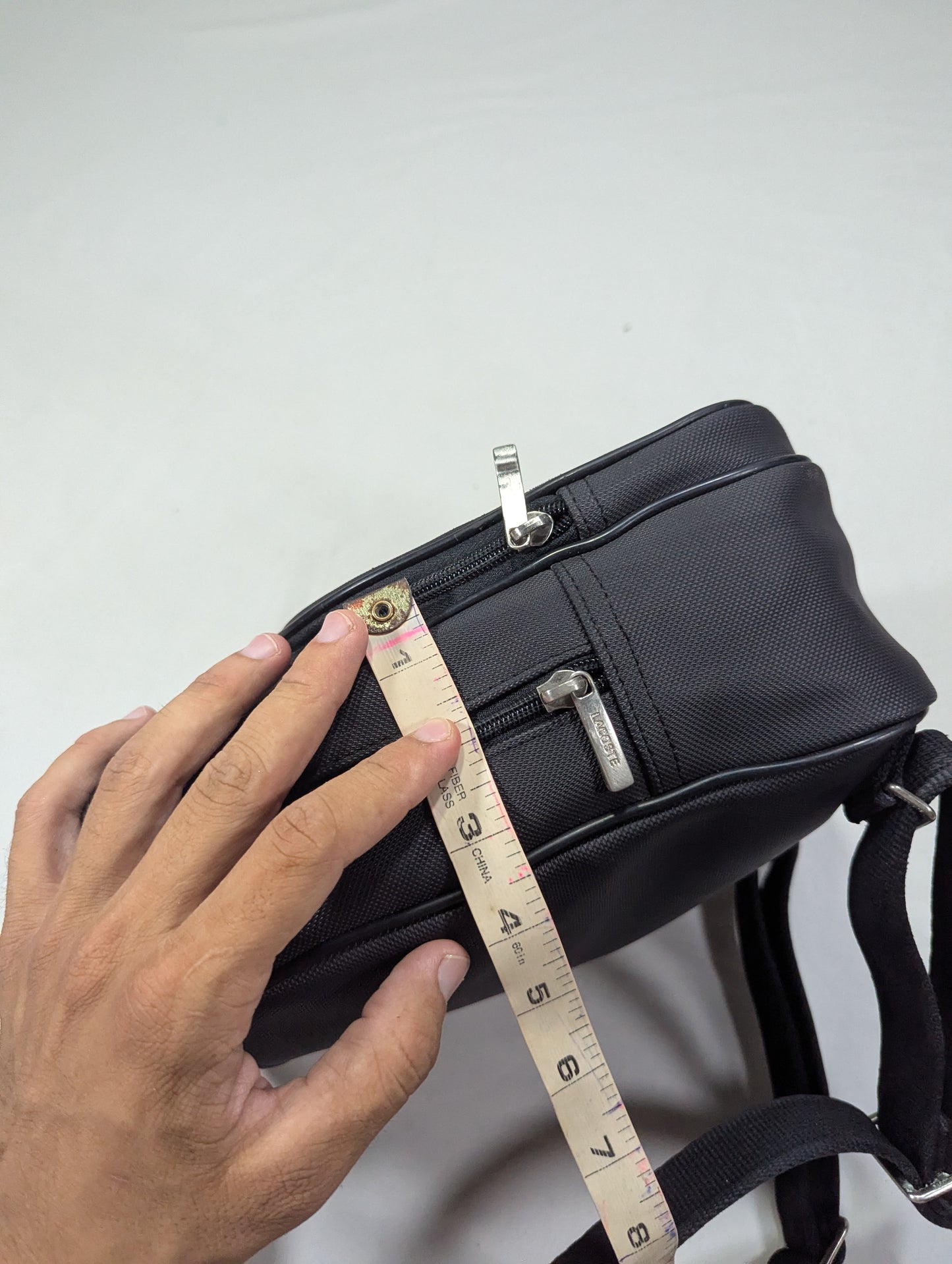Lacoste black color branded Backpack Ab3
