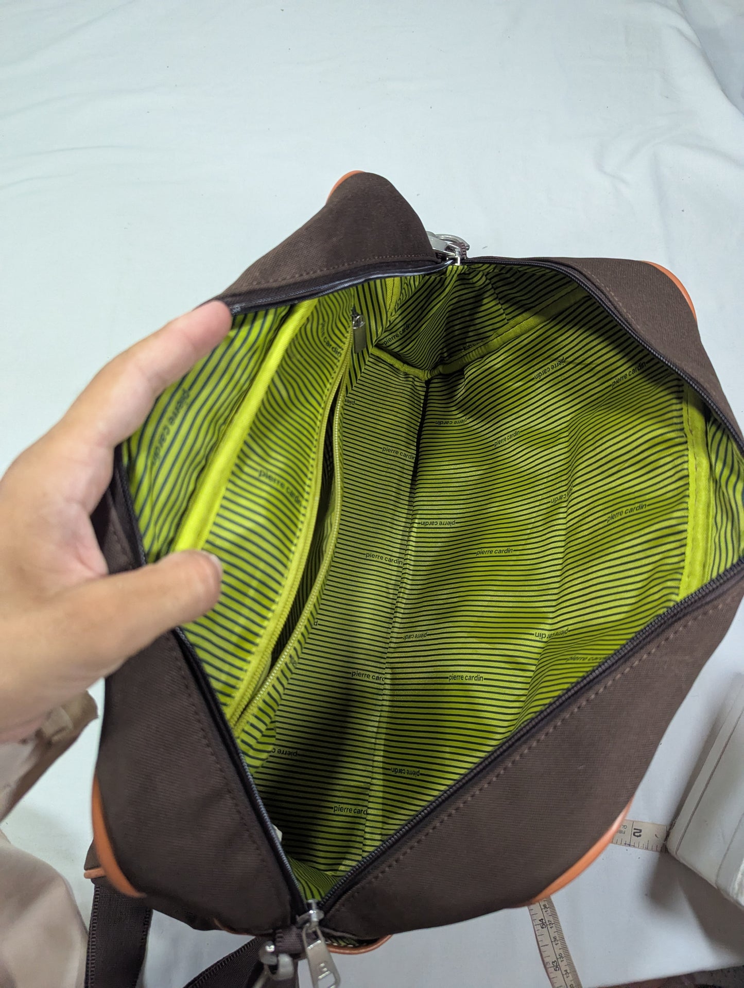 Premium Canvas Travel Handbag with PU Leather Accents s Duffle Ab3