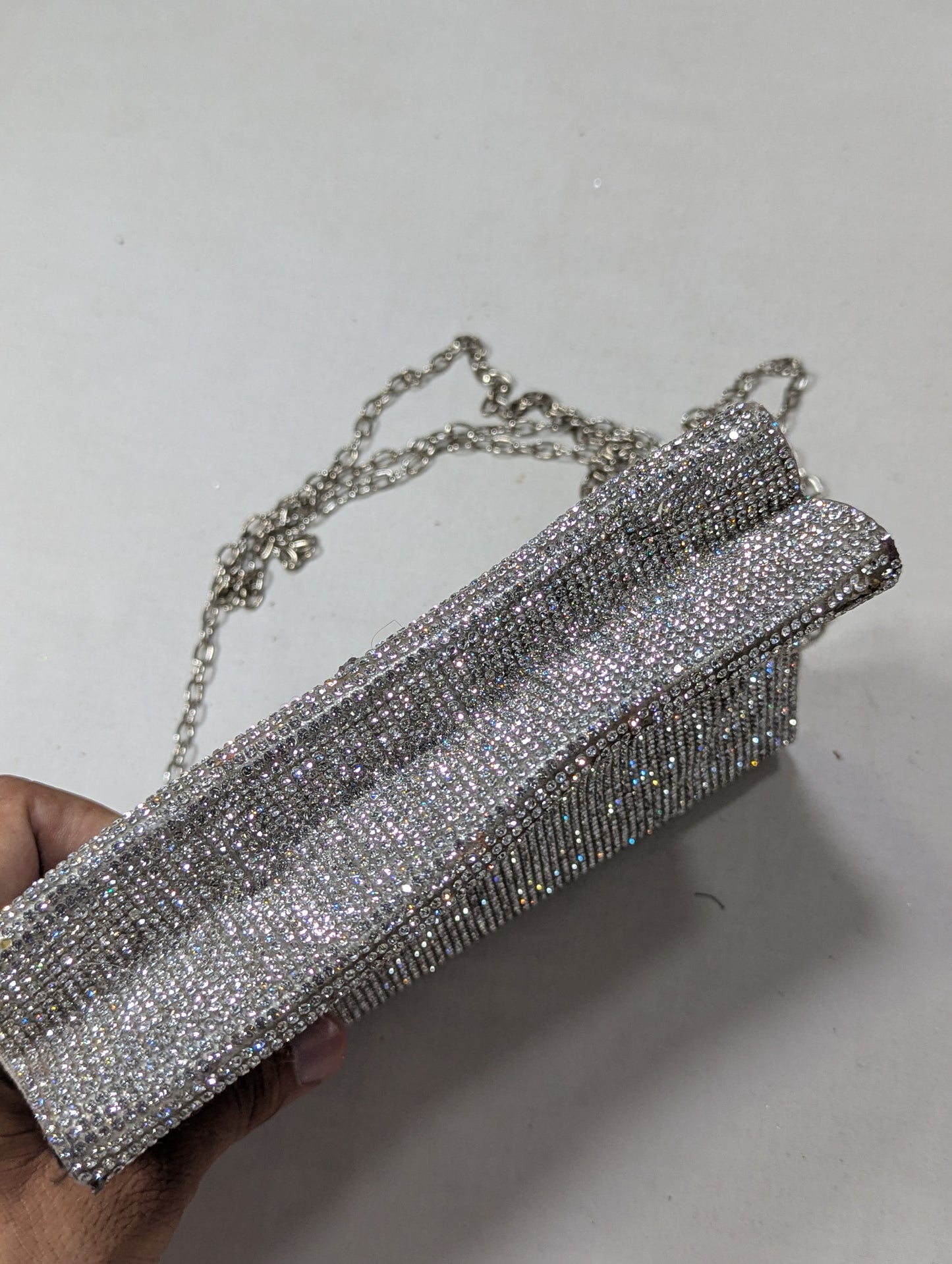 Silver color clutch bag U2
