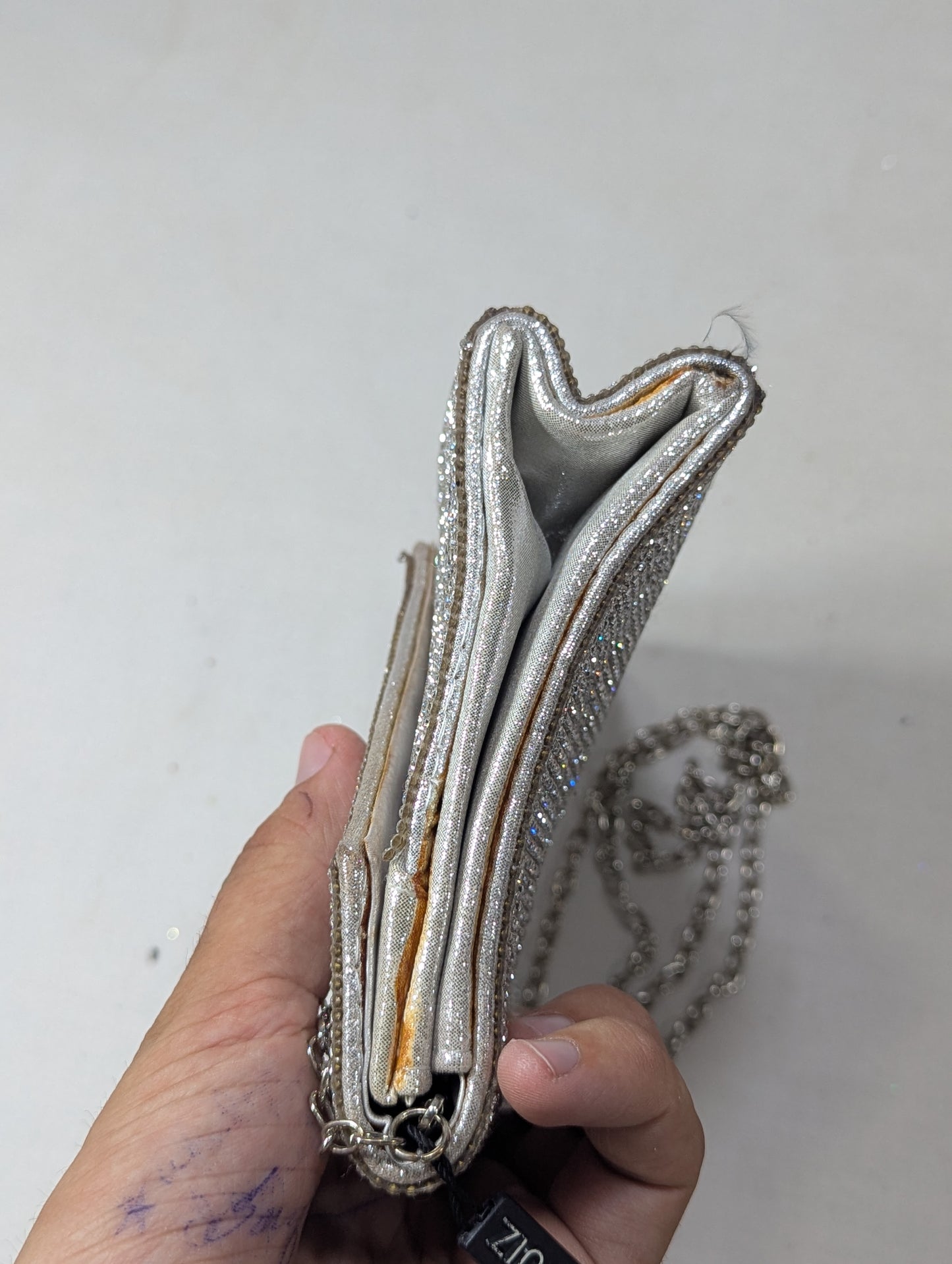 Silver color clutch bag U2