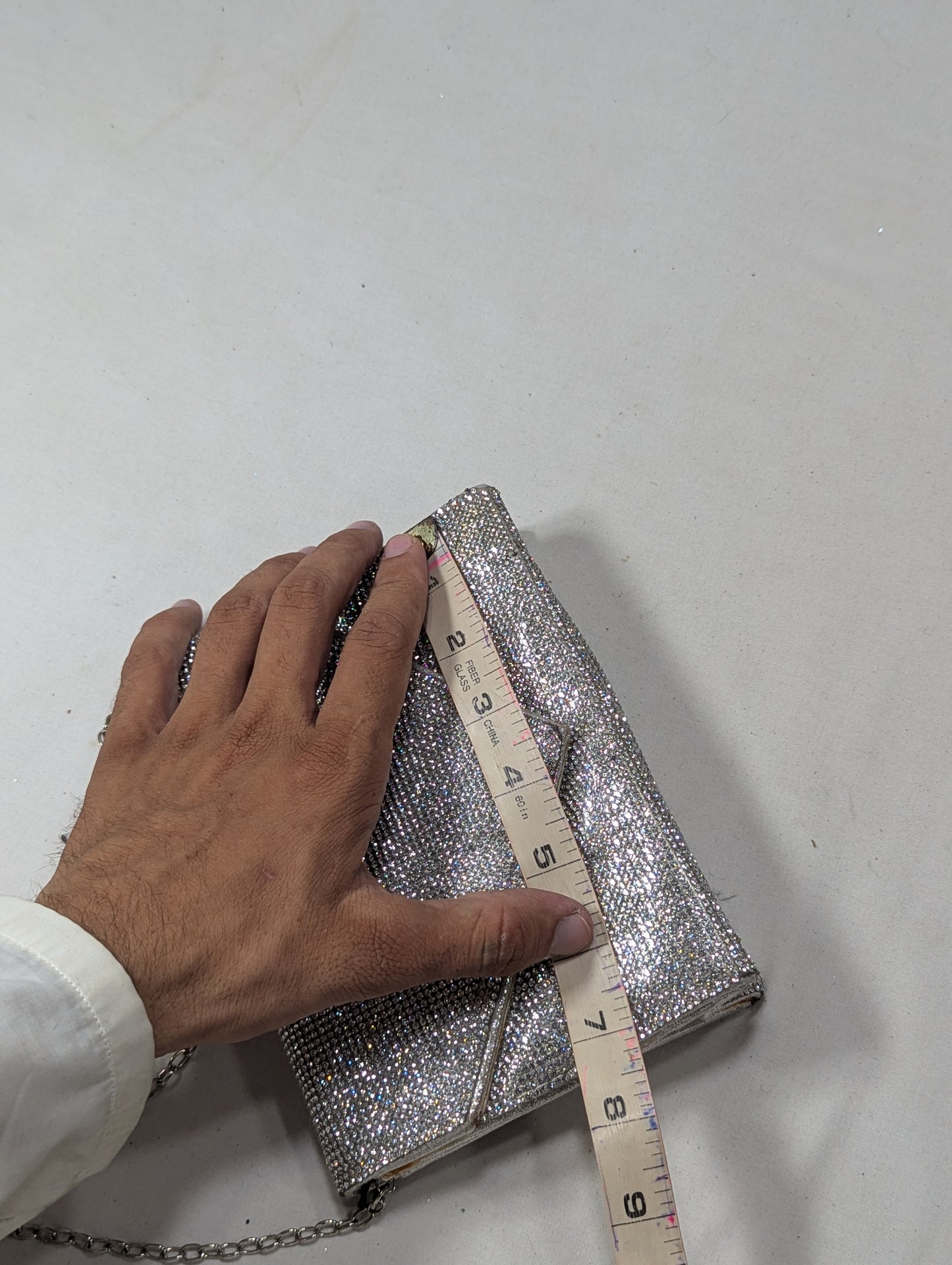 Silver color clutch bag U2