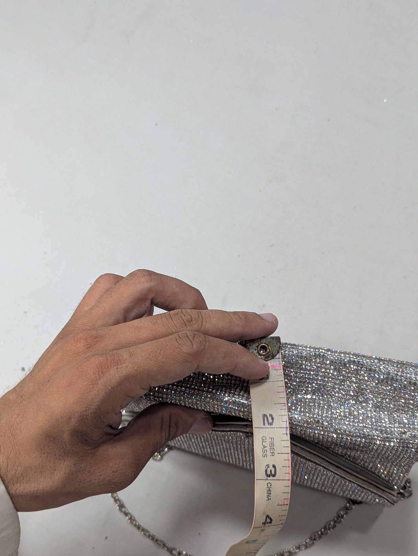 Silver color clutch bag U2