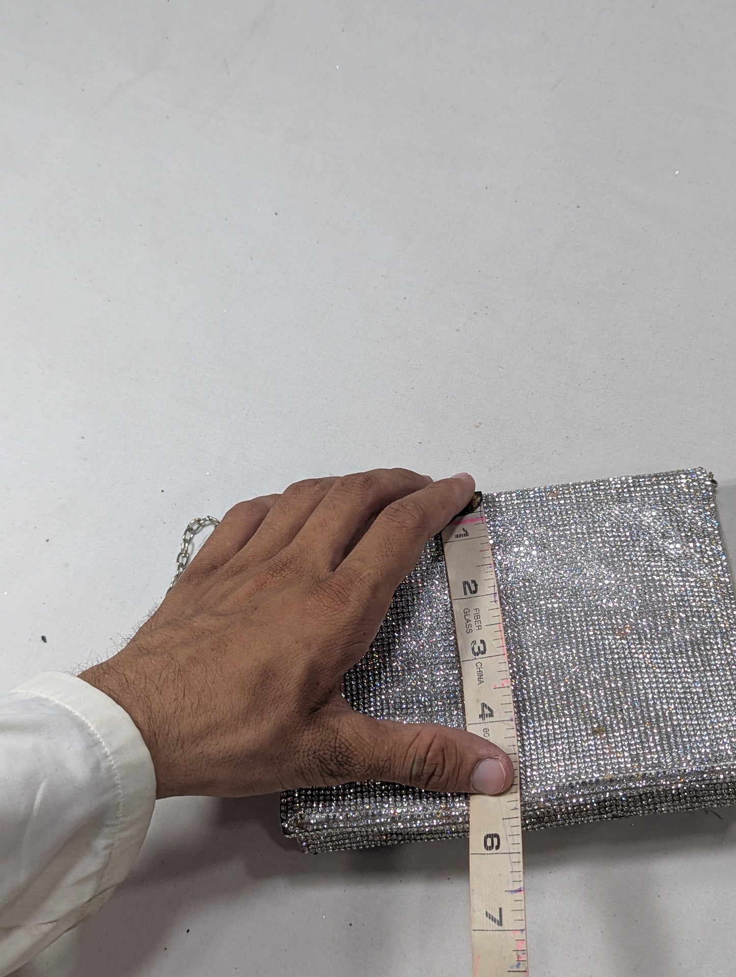 Silver color clutch bag U2