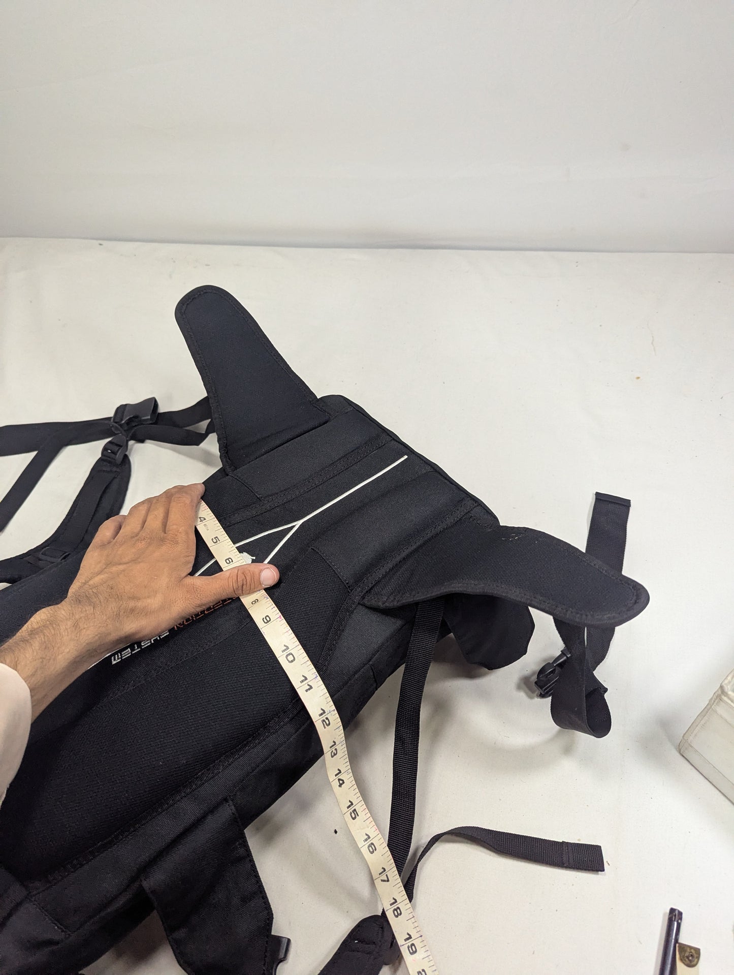 Tracking slim hiking tourist backpack