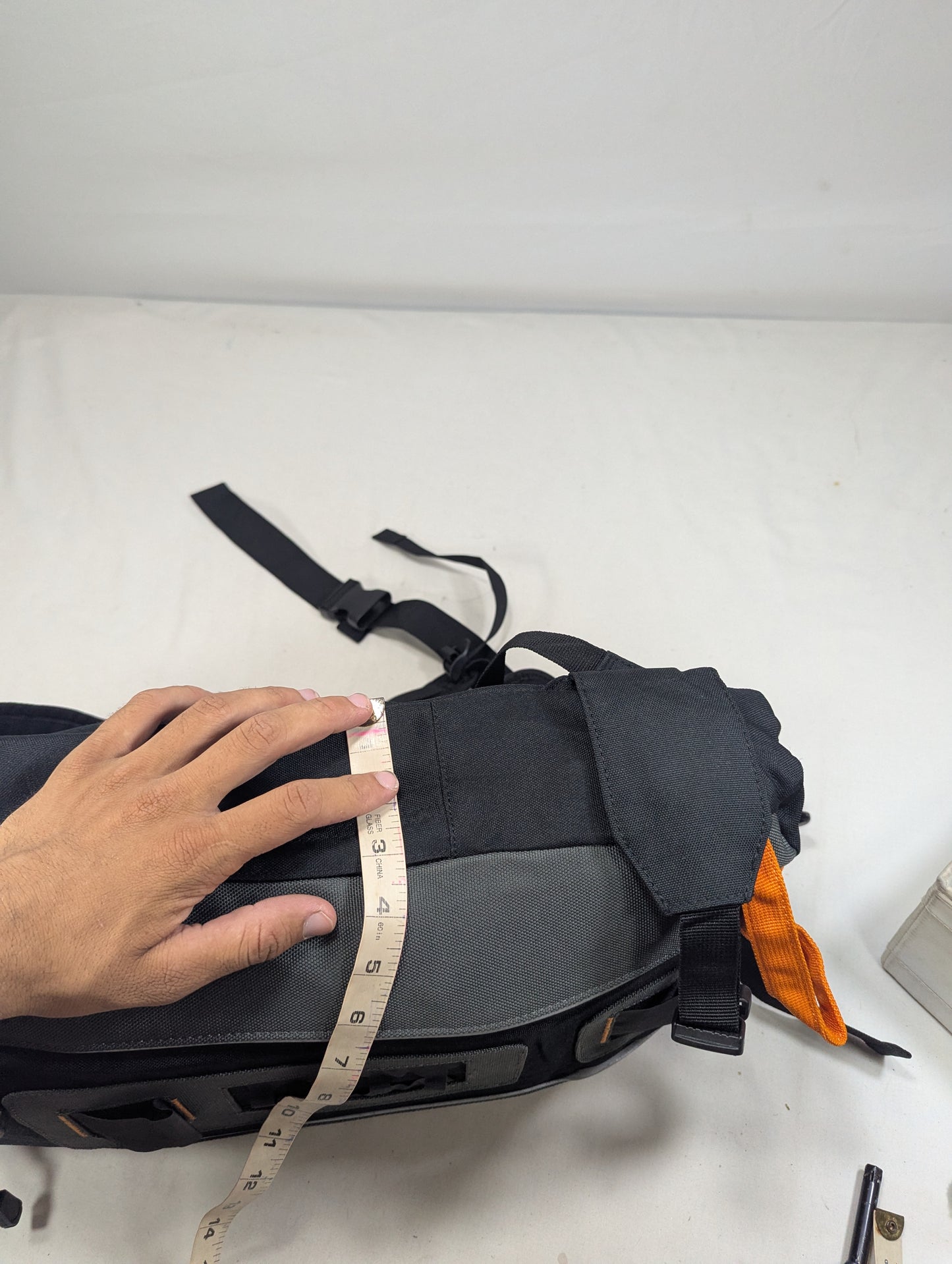 Tracking slim hiking tourist backpack