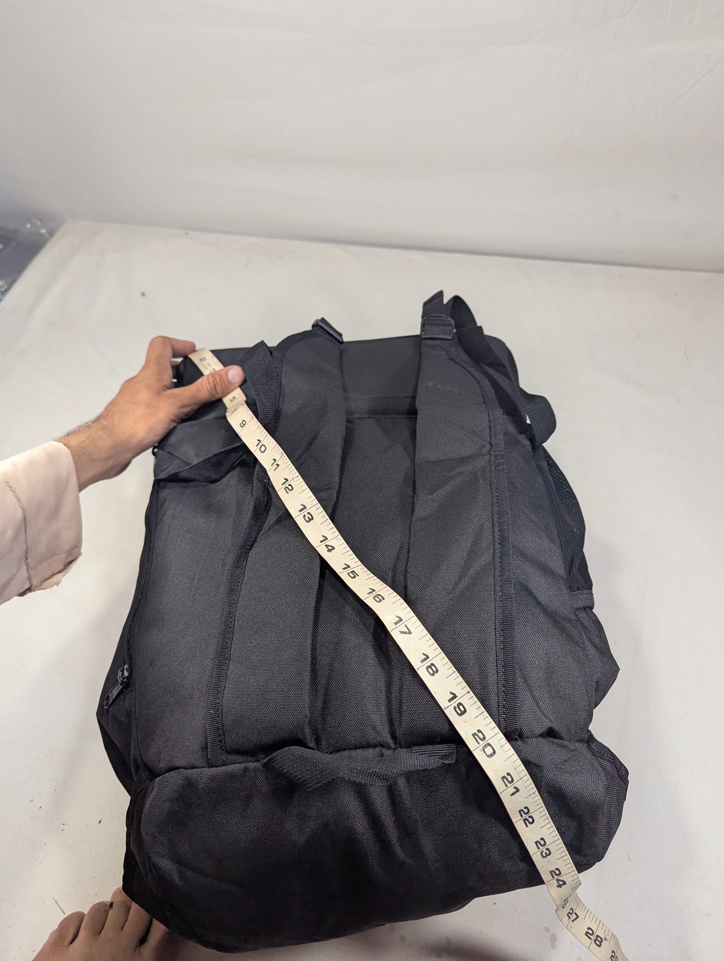 Gym backpack with separate shoes portio