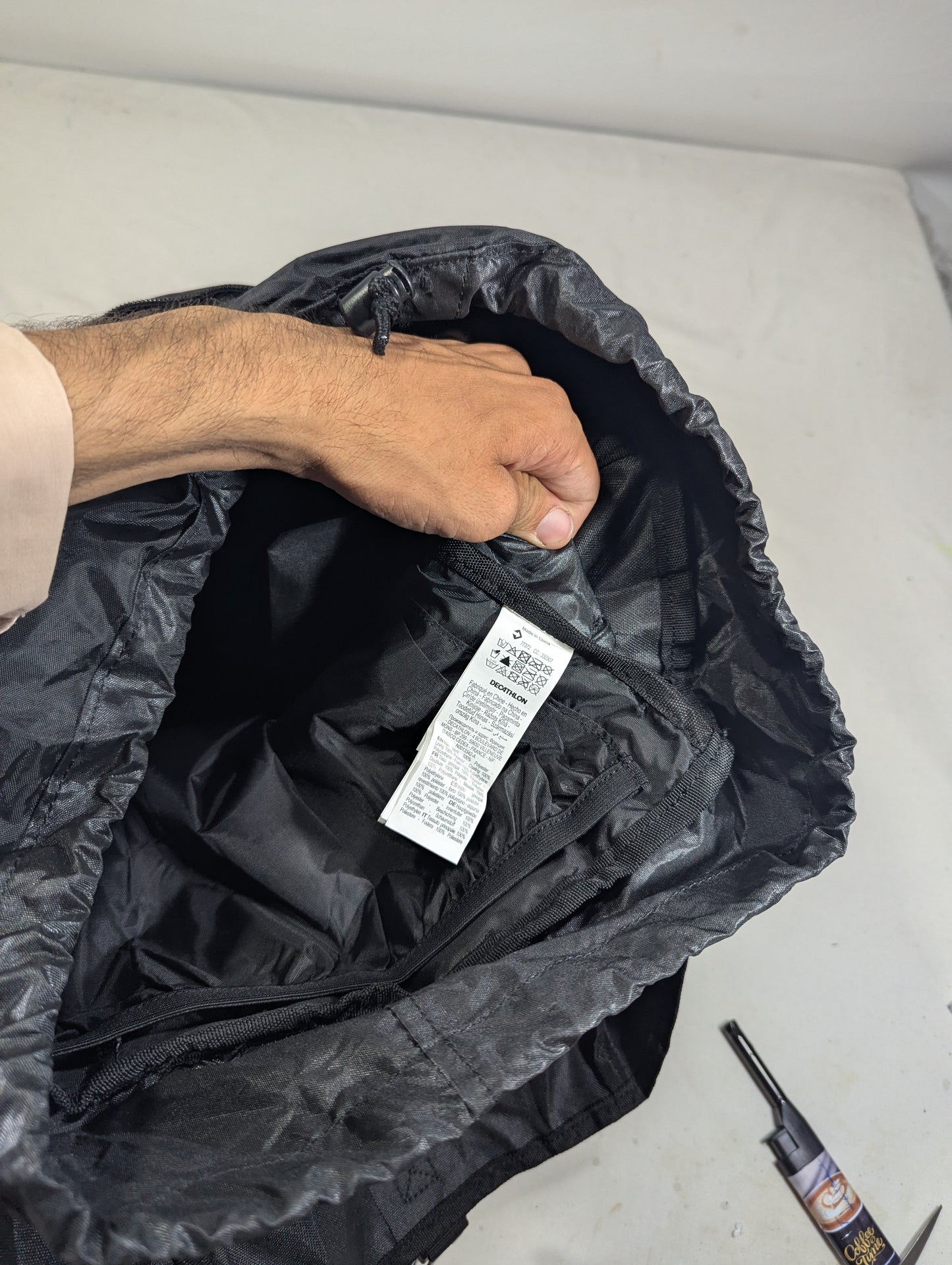 Gym backpack with separate shoes portio