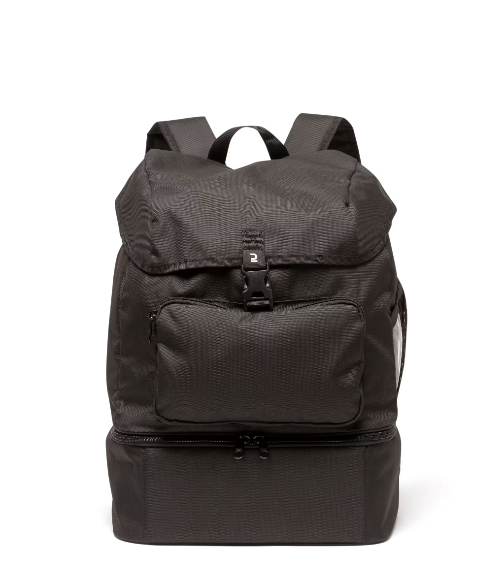 Gym backpack with separate shoes portio