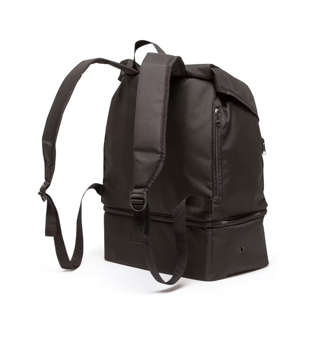 Gym backpack with separate shoes portio