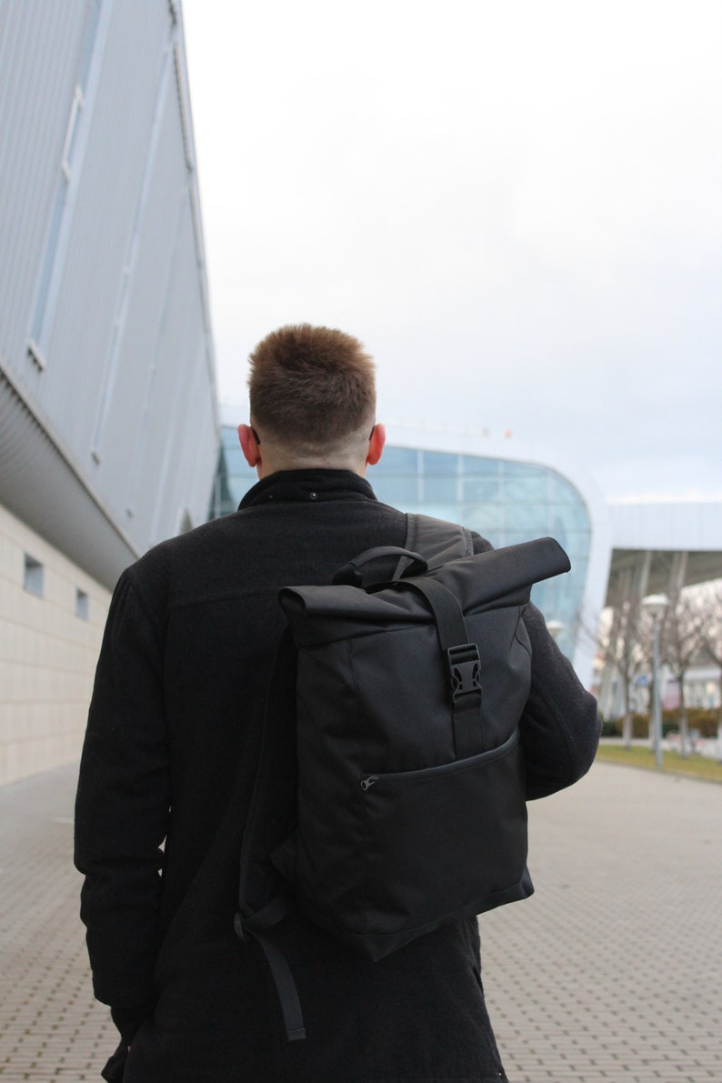 Black color rucksack backpack