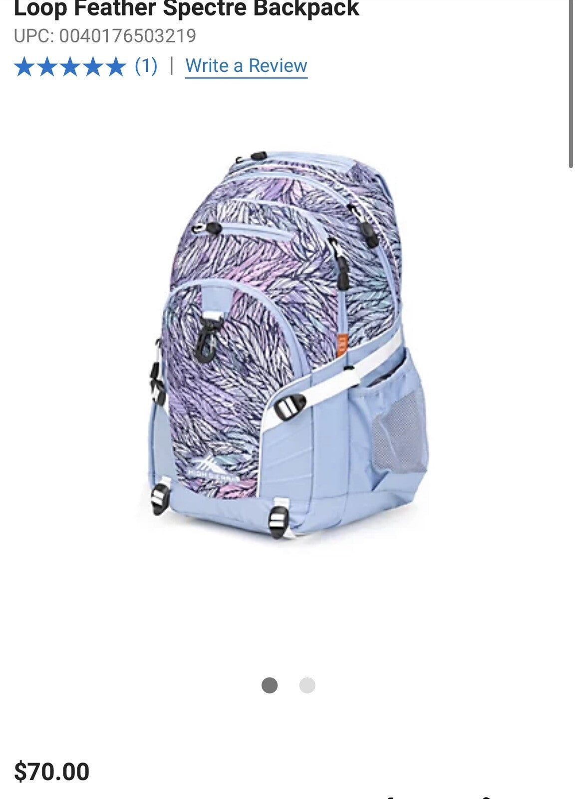 High Sierra preloved backpack