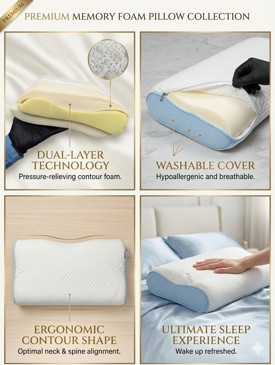Imported Authentic Memory foam Pillow P02114