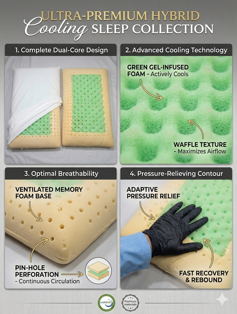 Pack of 02 Imported Authentic Memory foam Pillow P0226