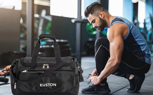 Slim attractive gym bag with separate shoes portion