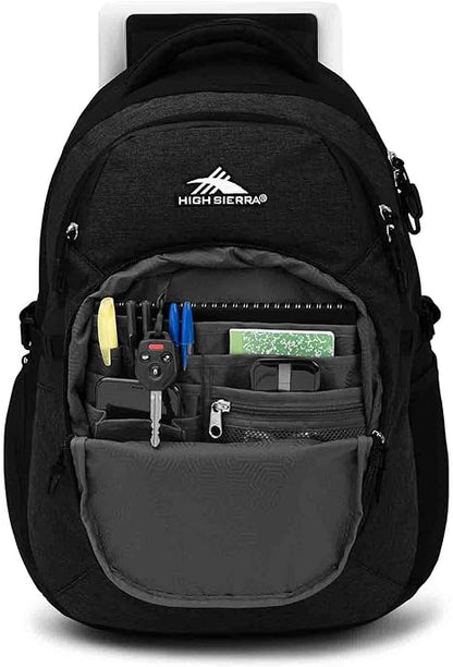 High Sierra Black color heavy load backpack