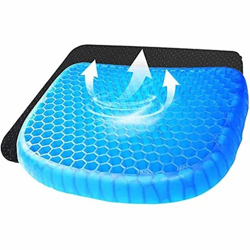 Gel Chair Cushion - Ergonomic Seat for Orthopedic Coccyx, Hip & Back Support -