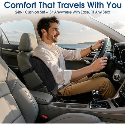 Lumbar Pillow - Patented Ergonomic Multi-Region Firm Back Support