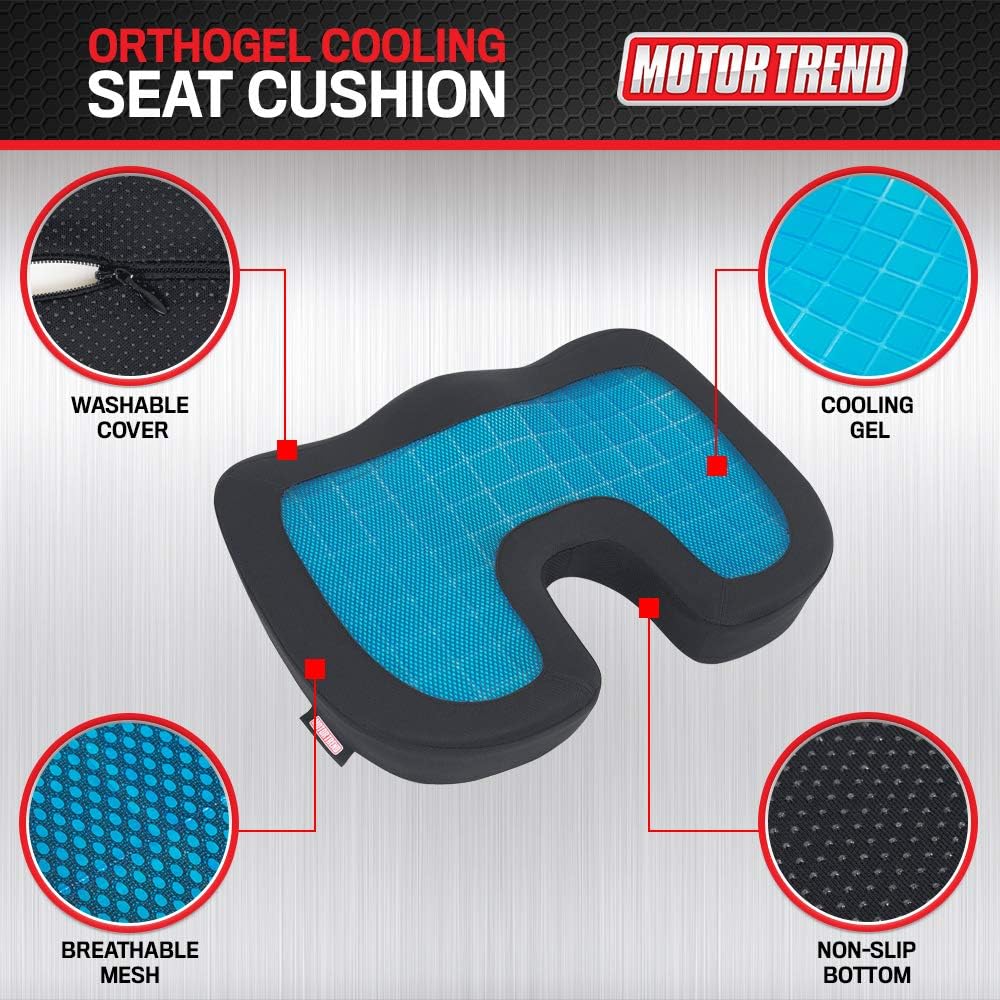 Chair Cushion - Ergonomic Seat for Orthopedic Coccyx, Hip & Back Support -