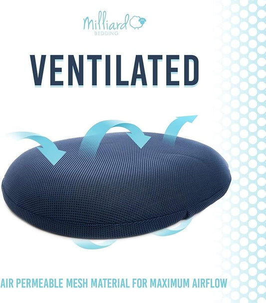 Chair Cushion - Ergonomic Seat Cushion for Orthopedic Coccyx, Relief Hip & Back Support -