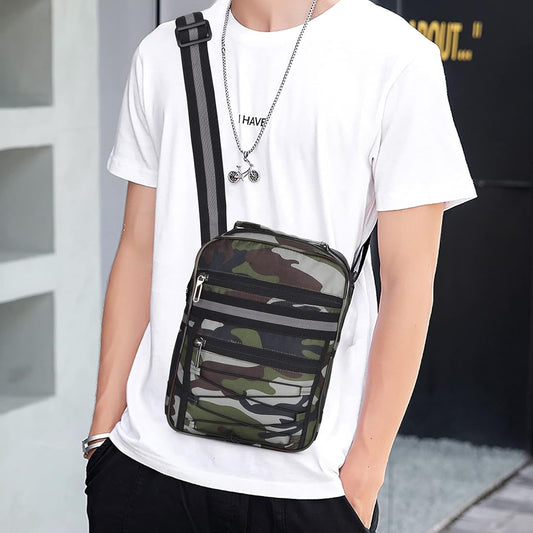 Camouflage cross body bag, long strap bag U15