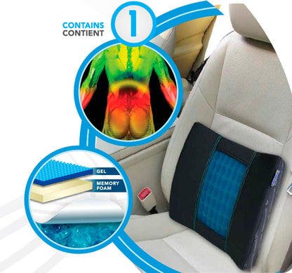 Lumbar Pillow - Patented Ergonomic Multi-Region Firm Back Support