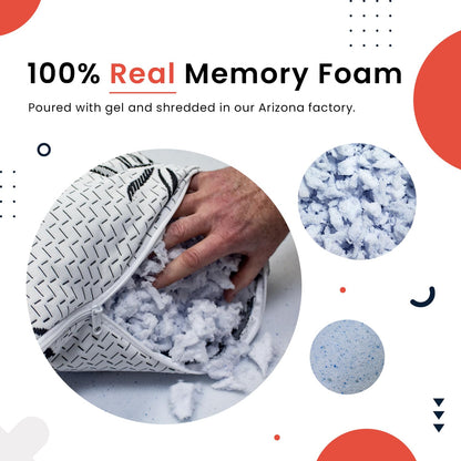 SHARADED USA Lot Sanitized Germ Free Memory/ Medicated Pillow P70