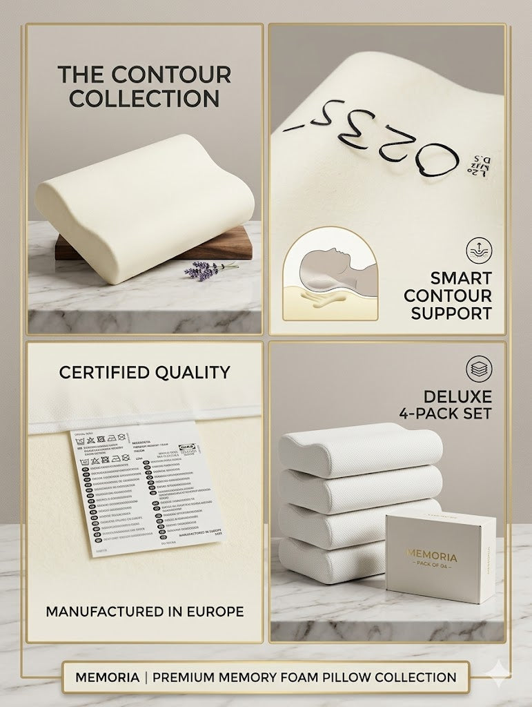 Pack of 04 Imported Authentic Memory foam Pillow P0235