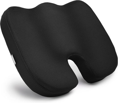 Chair Cushion - Ergonomic Seat for Orthopedic Coccyx, Hip & Back Support -
