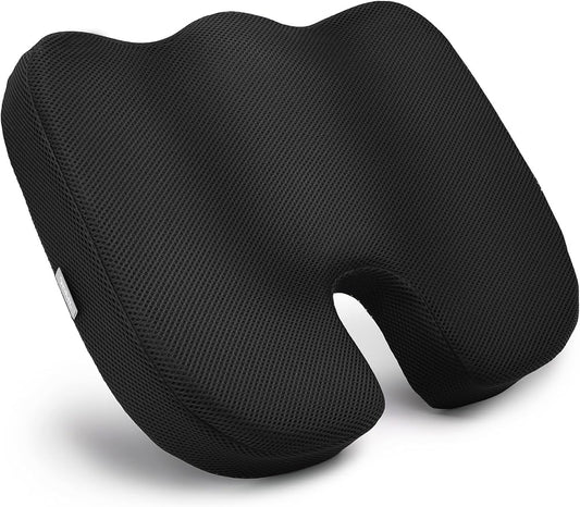 Chair Cushion - Ergonomic Seat for Orthopedic Coccyx, Hip & Back Support -