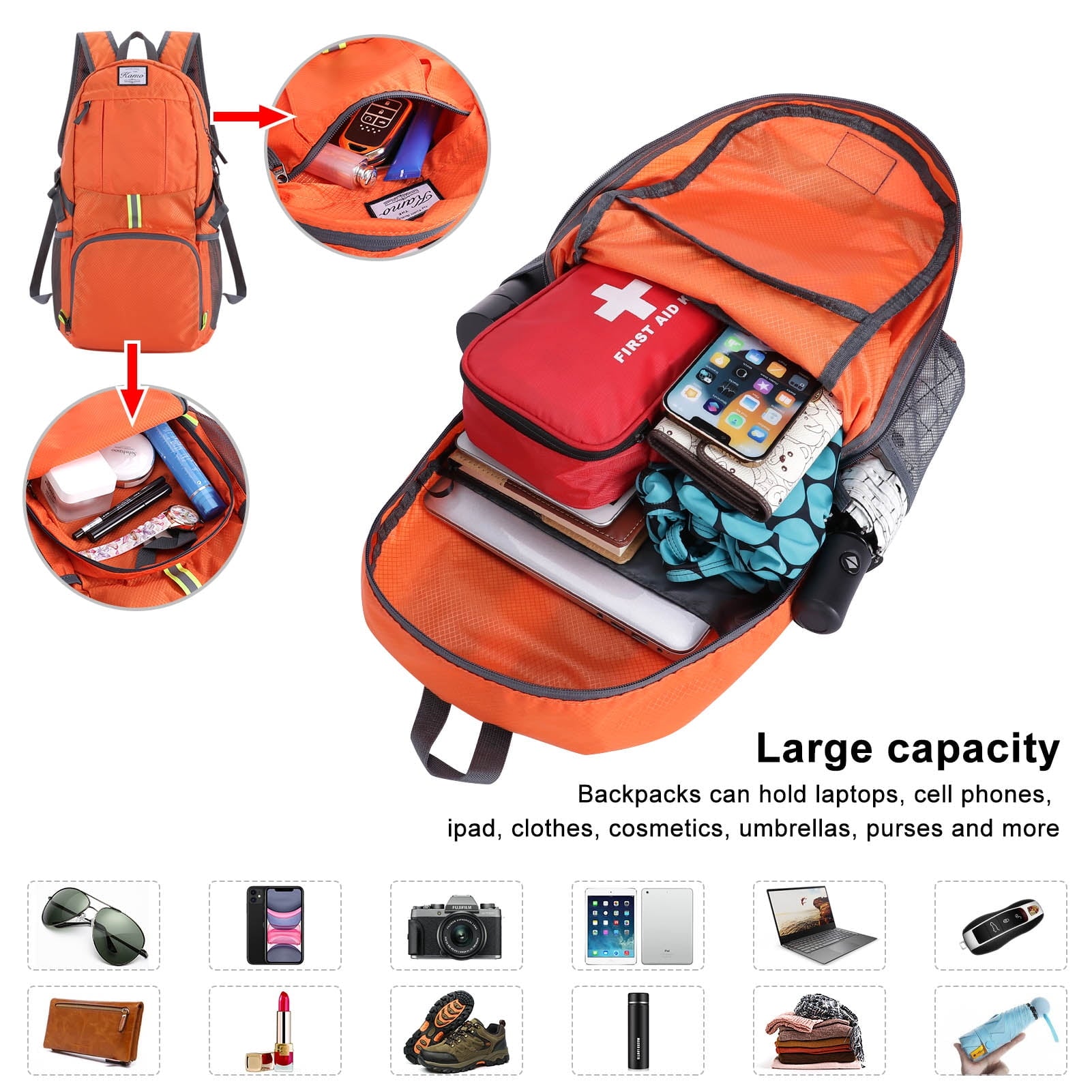 Light weight hiking, tourist backpack