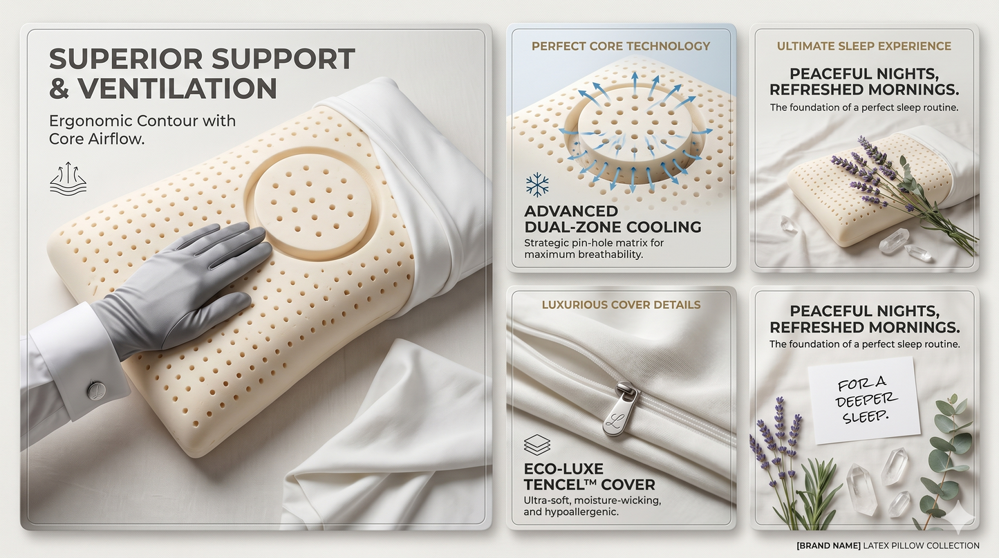 Latex Imported Authentic Memory foam Pillow P0245