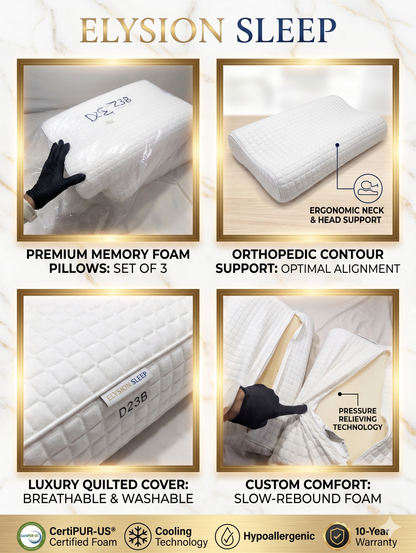 Pack of 02 Imported Authentic Memory foam Pillow P0243