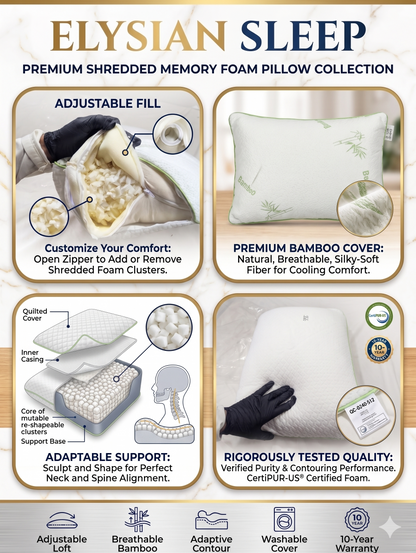 Shredded Imported Authentic Memory foam Pillow P0240