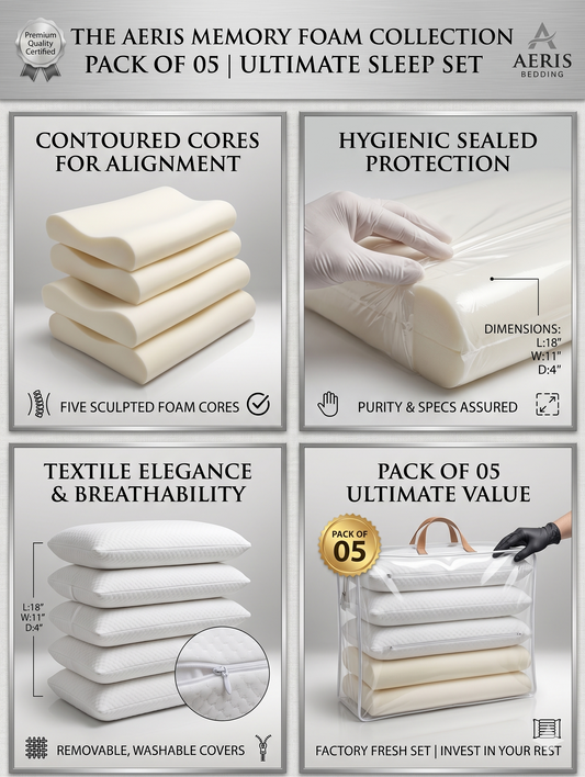 Pack of 05 Imported Authentic Memory foam Pillow P0234