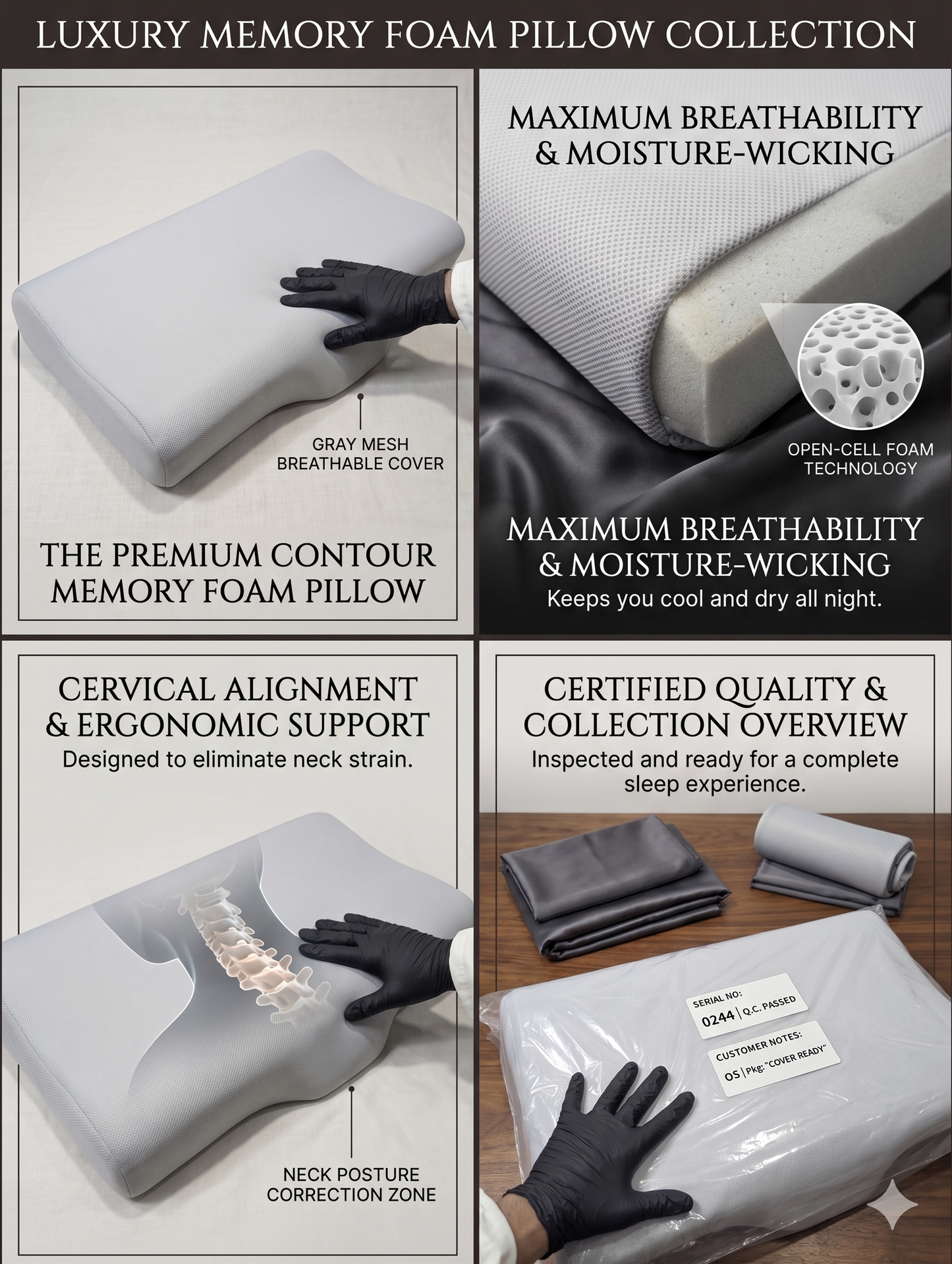 Imported Authentic Memory foam Pillow P0244