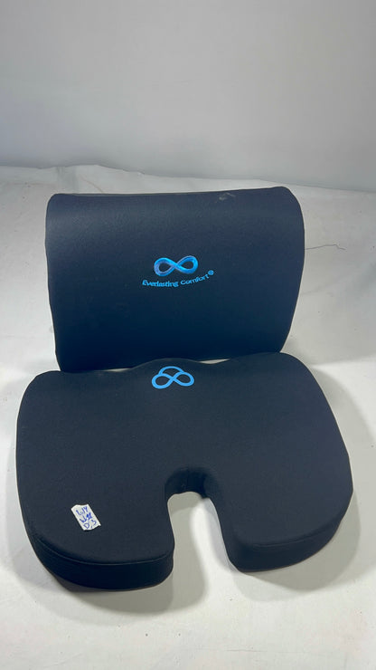 Set of lumber and Chair Cushion - Ergonomic Seat for Orthopedic Coccyx, Hip & Back Support
