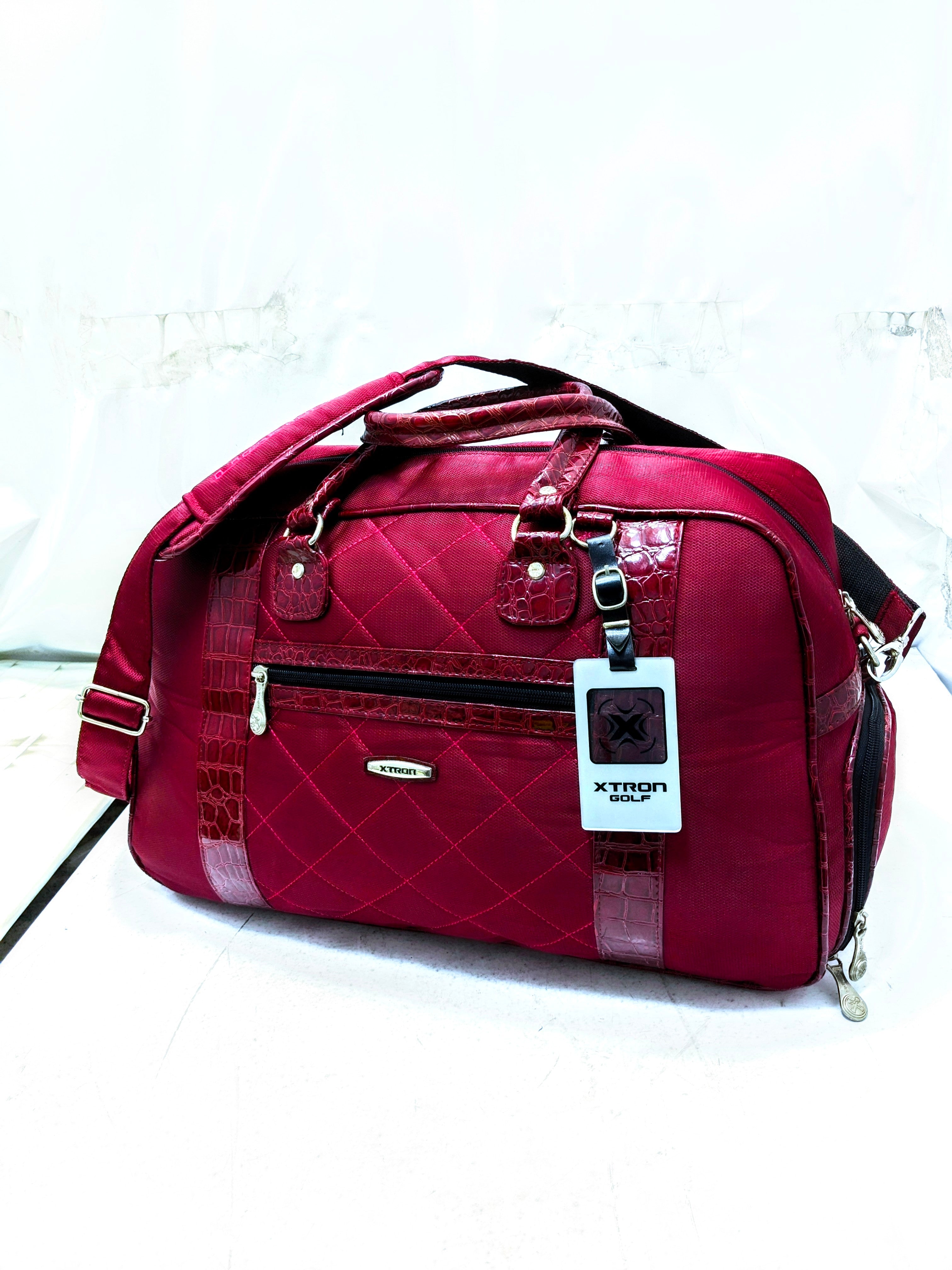 Red color Korean stock Duffle Bag - Thrift Meta Haven