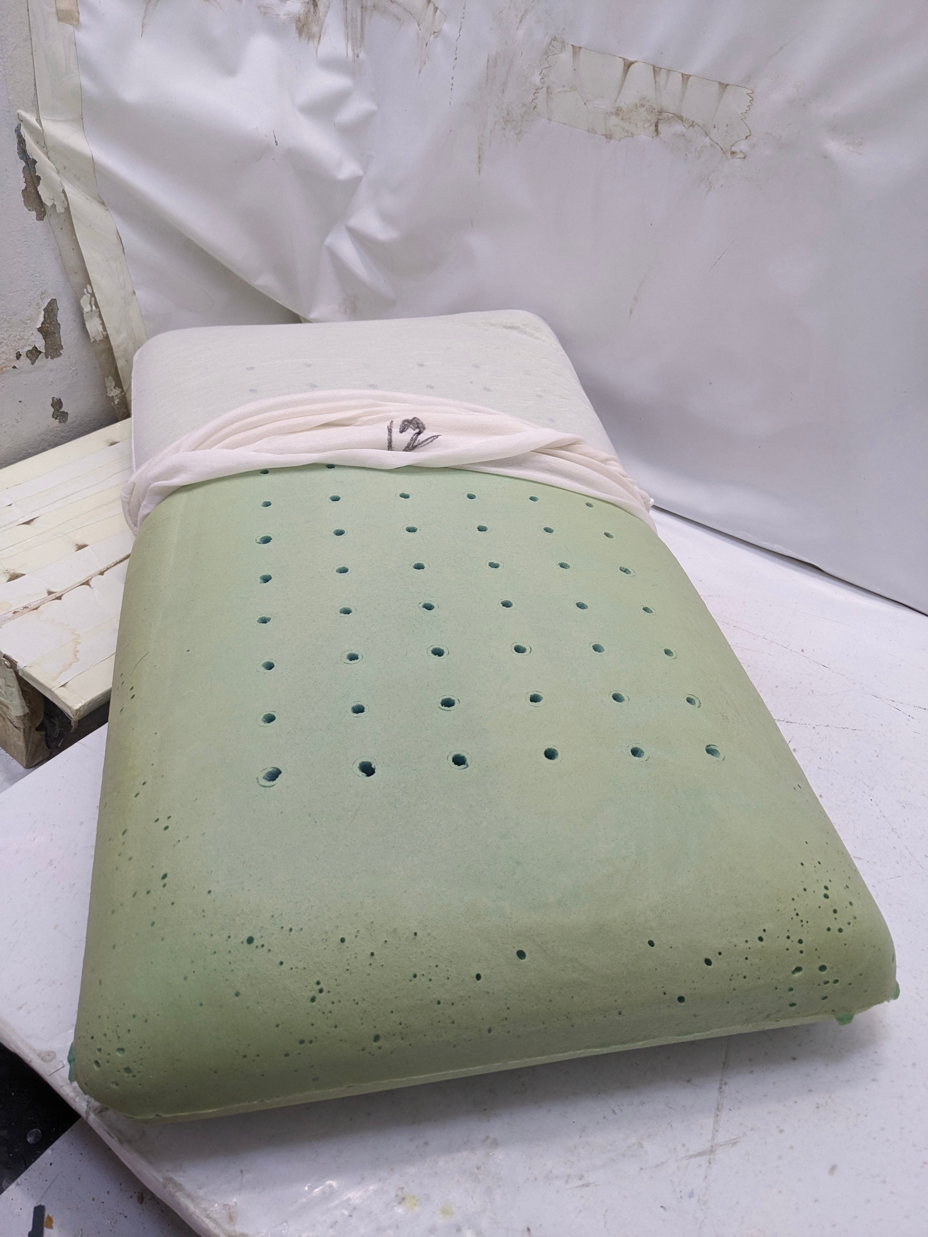 Ventilated gel memory foam pillow 12