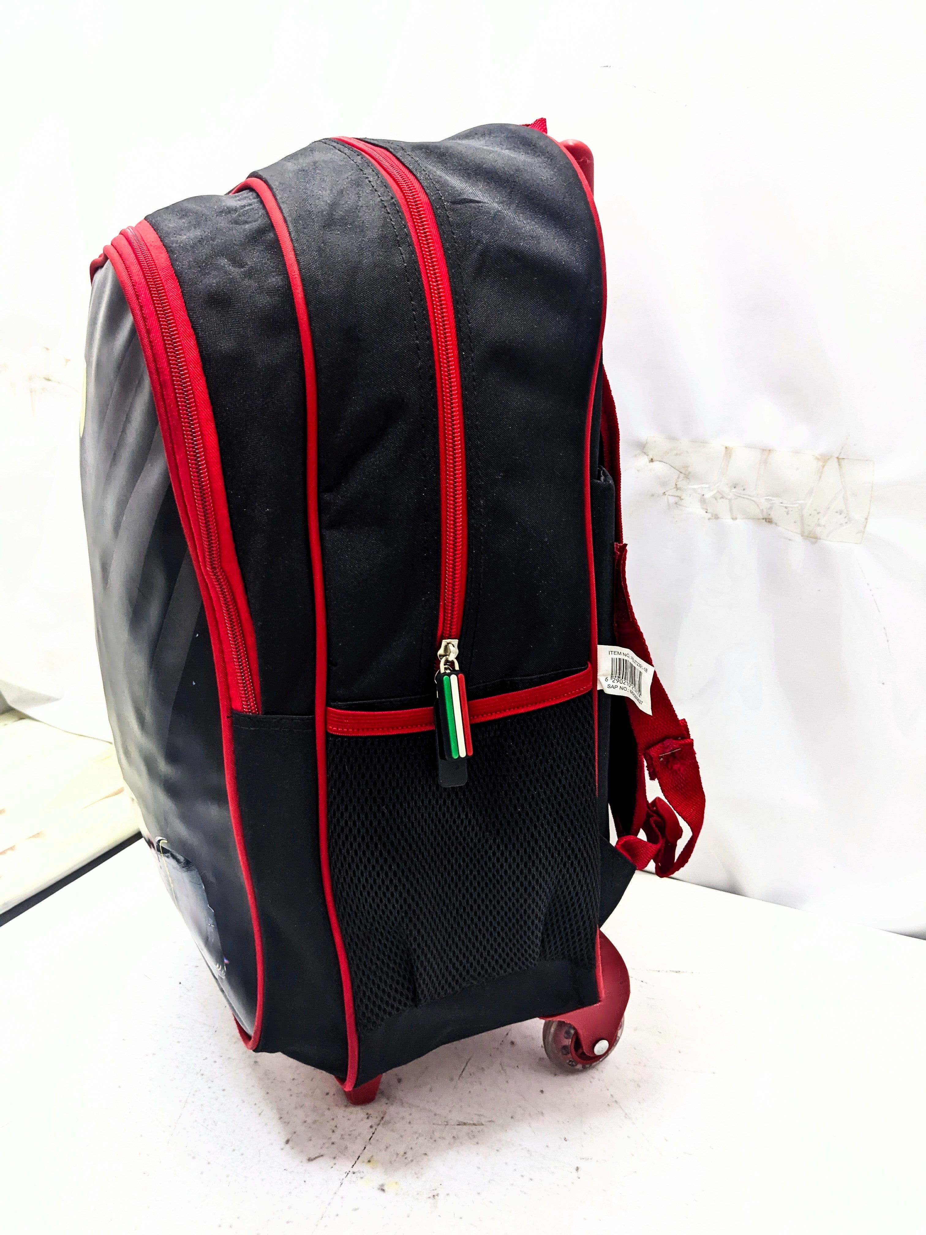 Ferrari pattern trolley bag, backpack