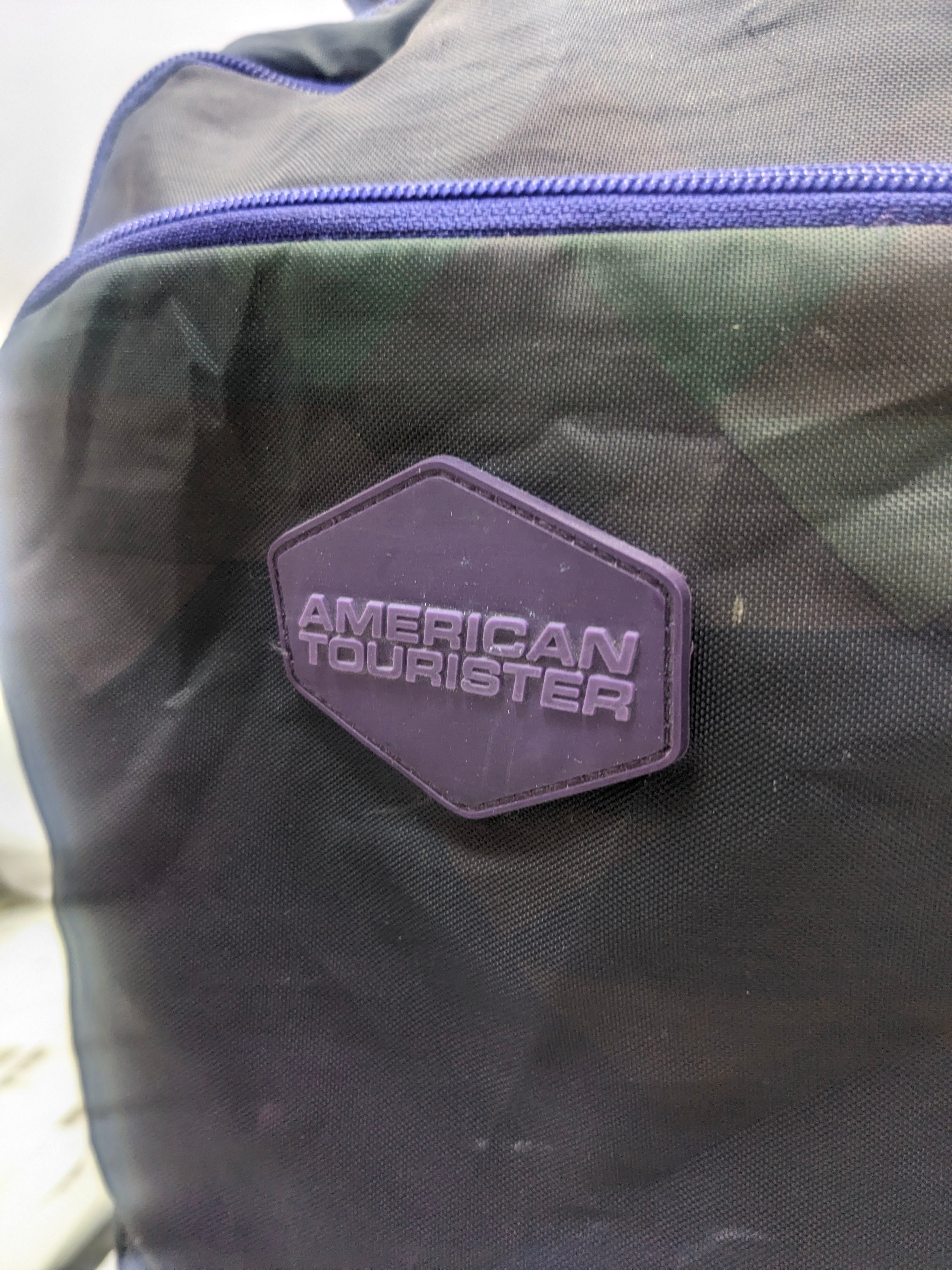 American tourist authentic backpack with rain cover