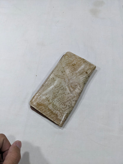 map pattern Imported lot wallet, card holder