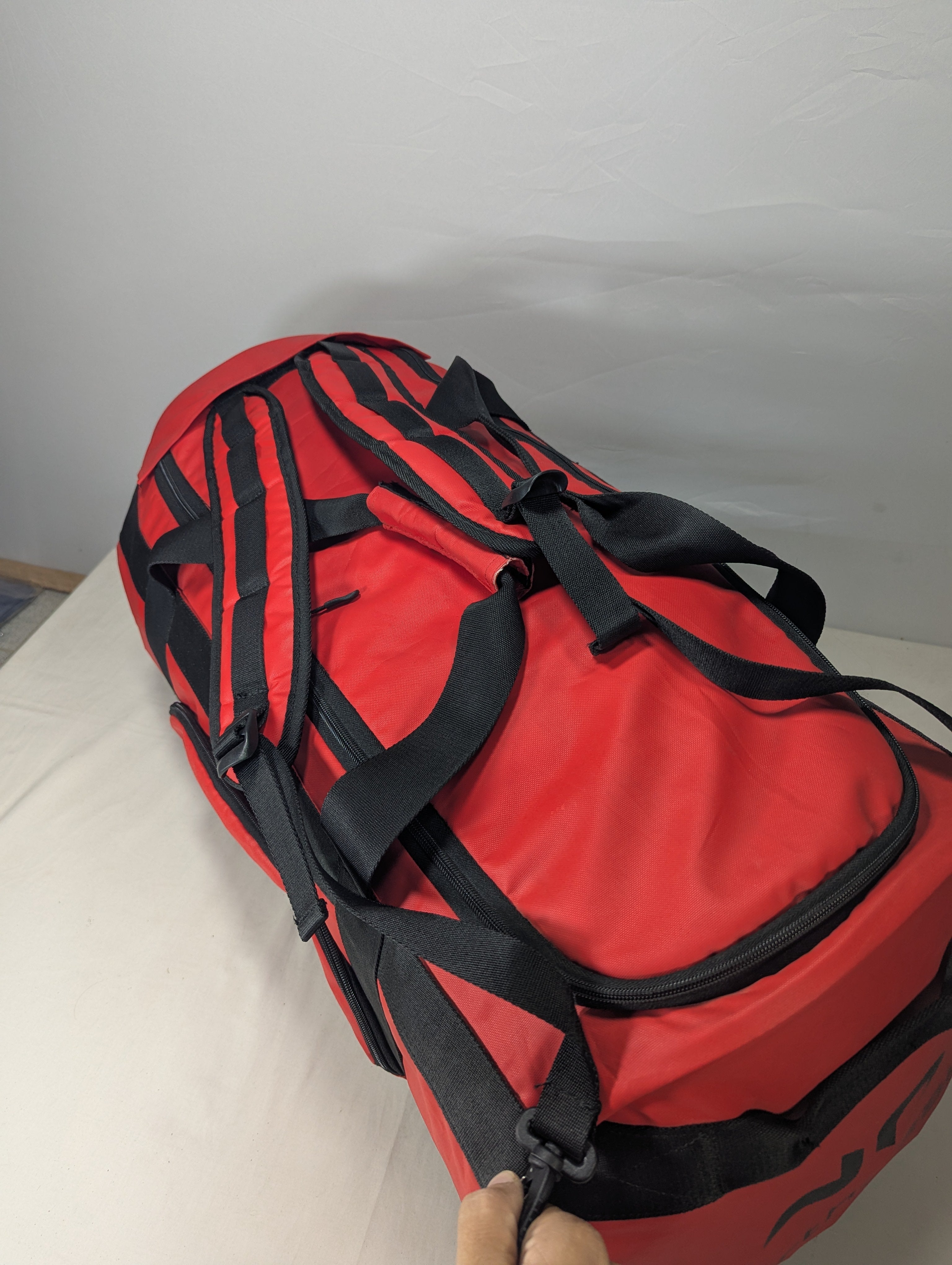 02 in 01 red color backpack  Ab3
