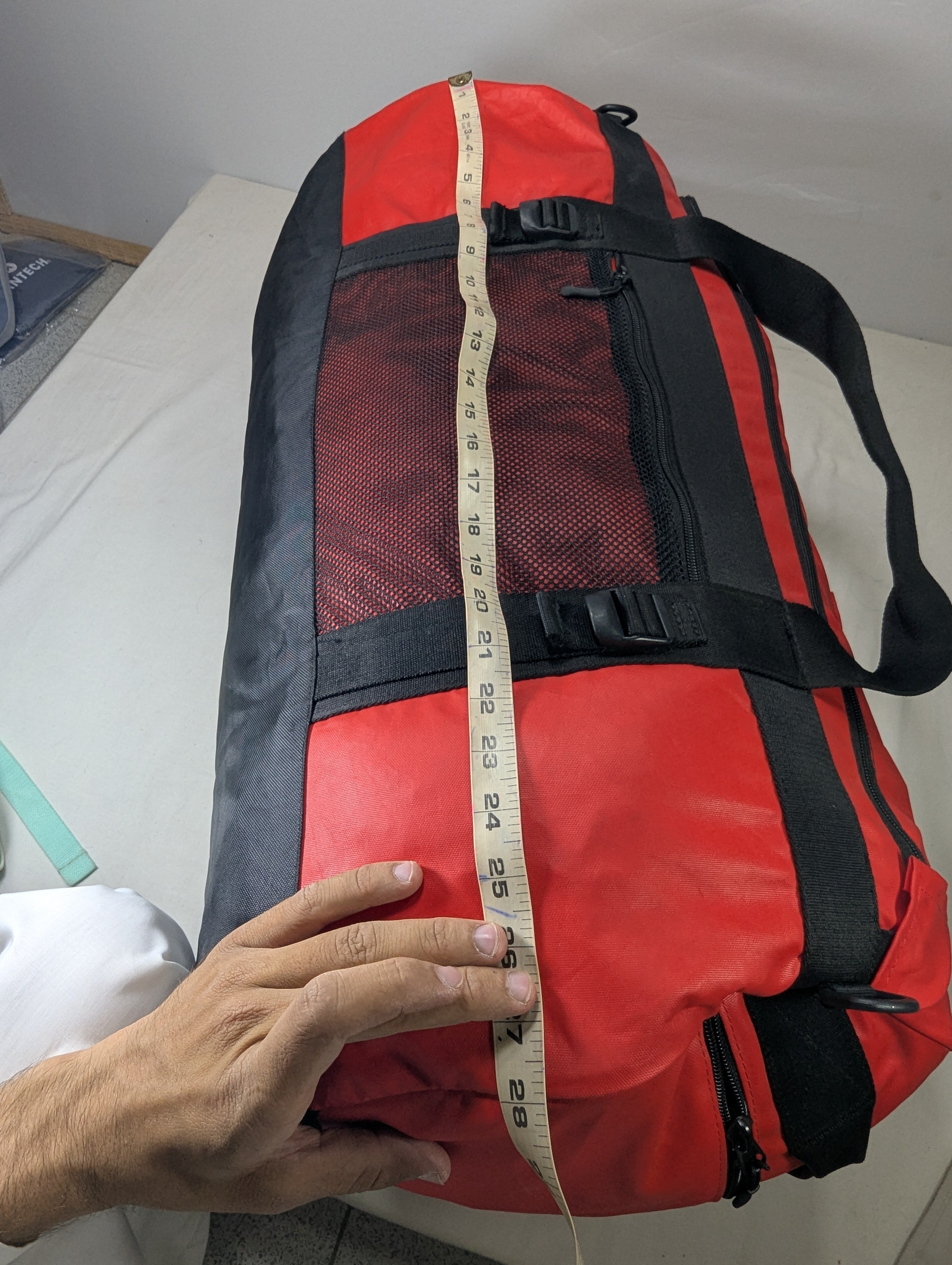 02 in 01 red color backpack  Ab3