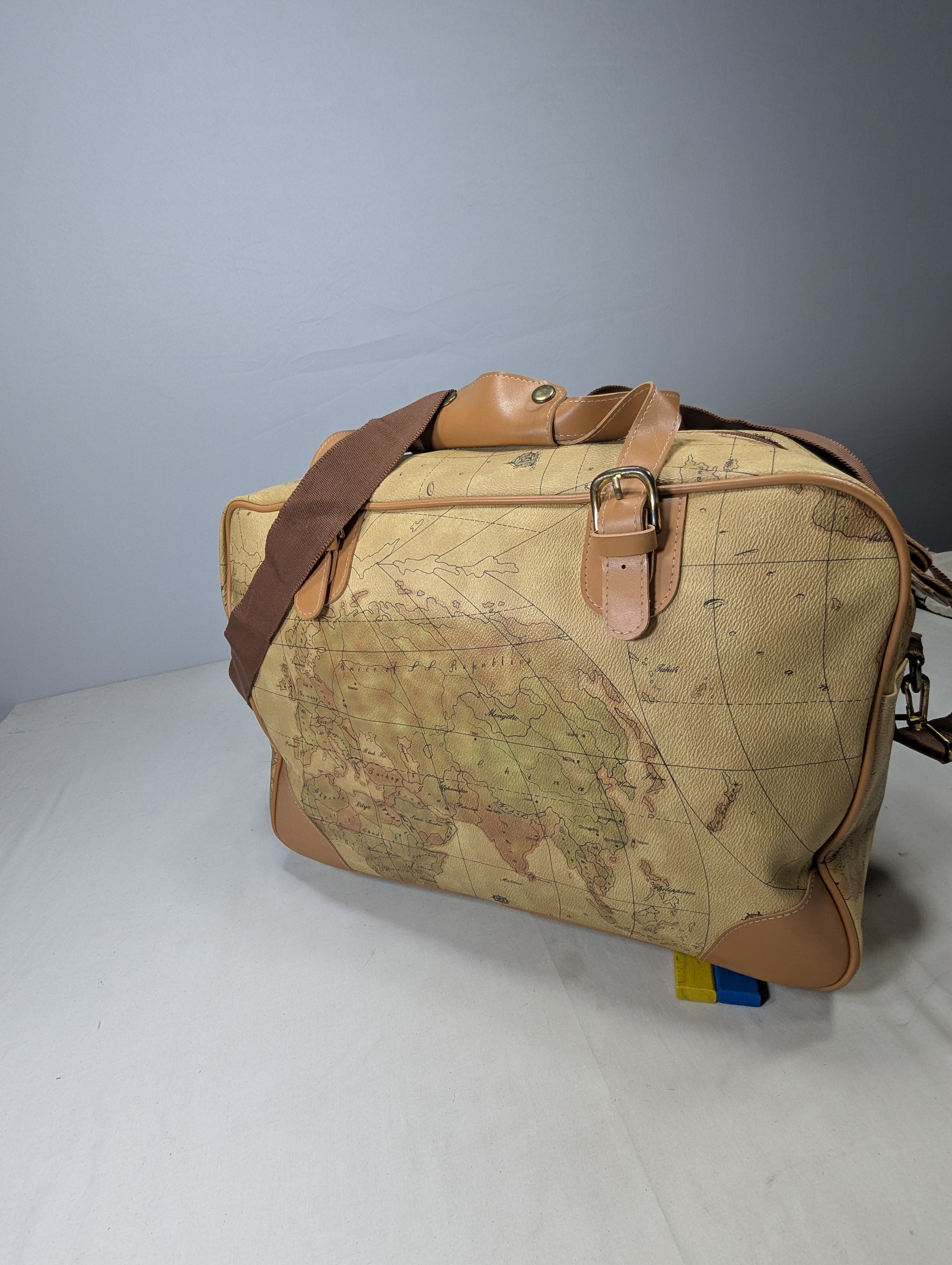 Map pattern design Korean duffle bag Ab3