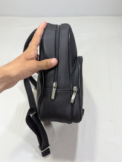 Lacoste black color branded Backpack Ab3